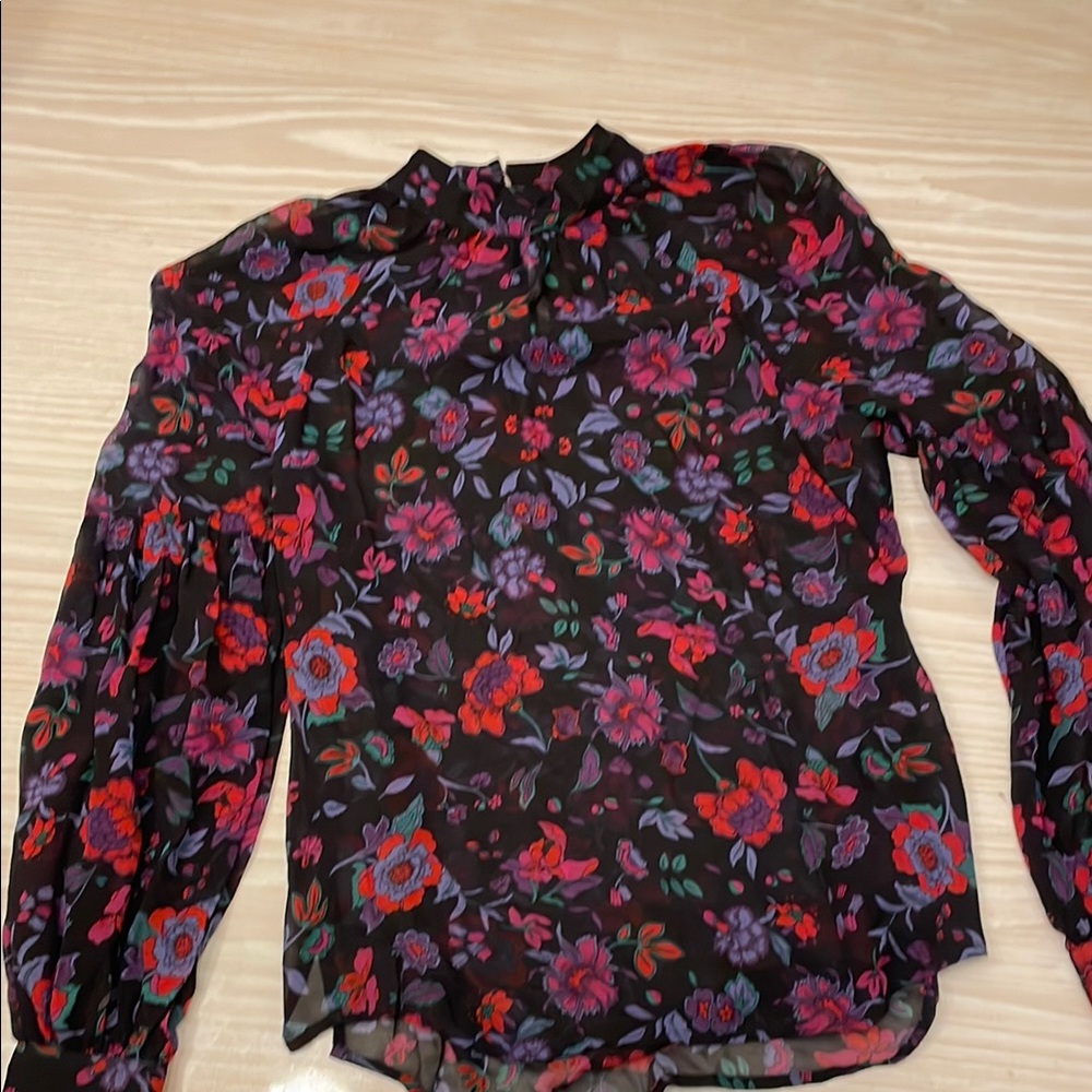 Veronica Beard Floral Long Sleeve Women's Top